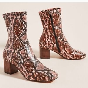 Free People Silent D Cabre Snakeskin Boots Sz 7.5 38